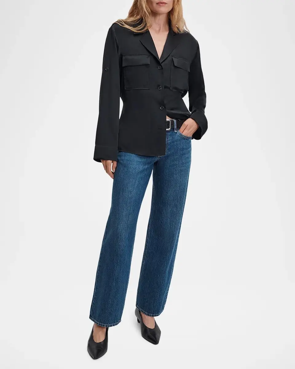 rag & bone Cam Low-Rise Ankle Straight Jeans | Thumbnail 2