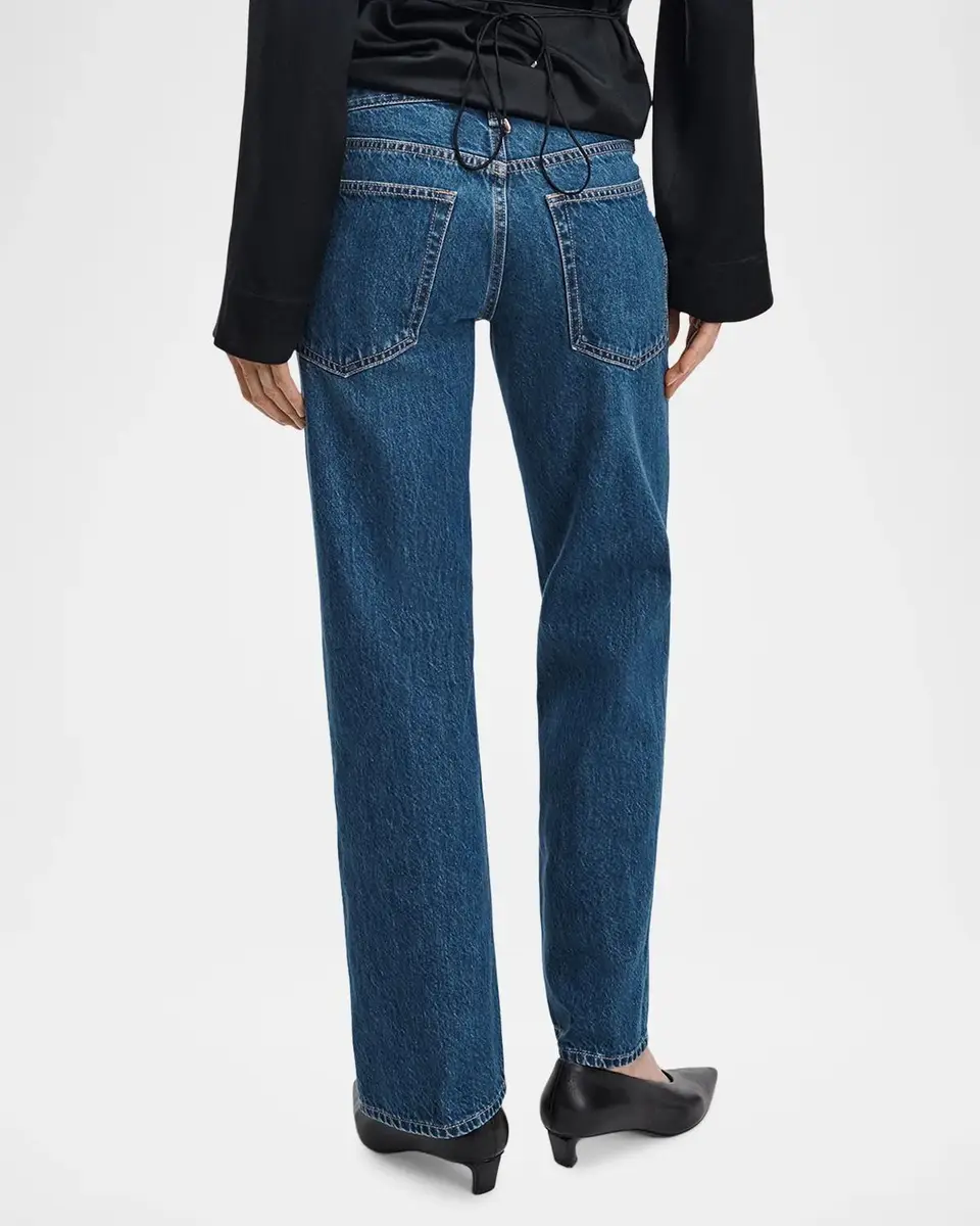 rag & bone Cam Low-Rise Ankle Straight Jeans | Thumbnail 3