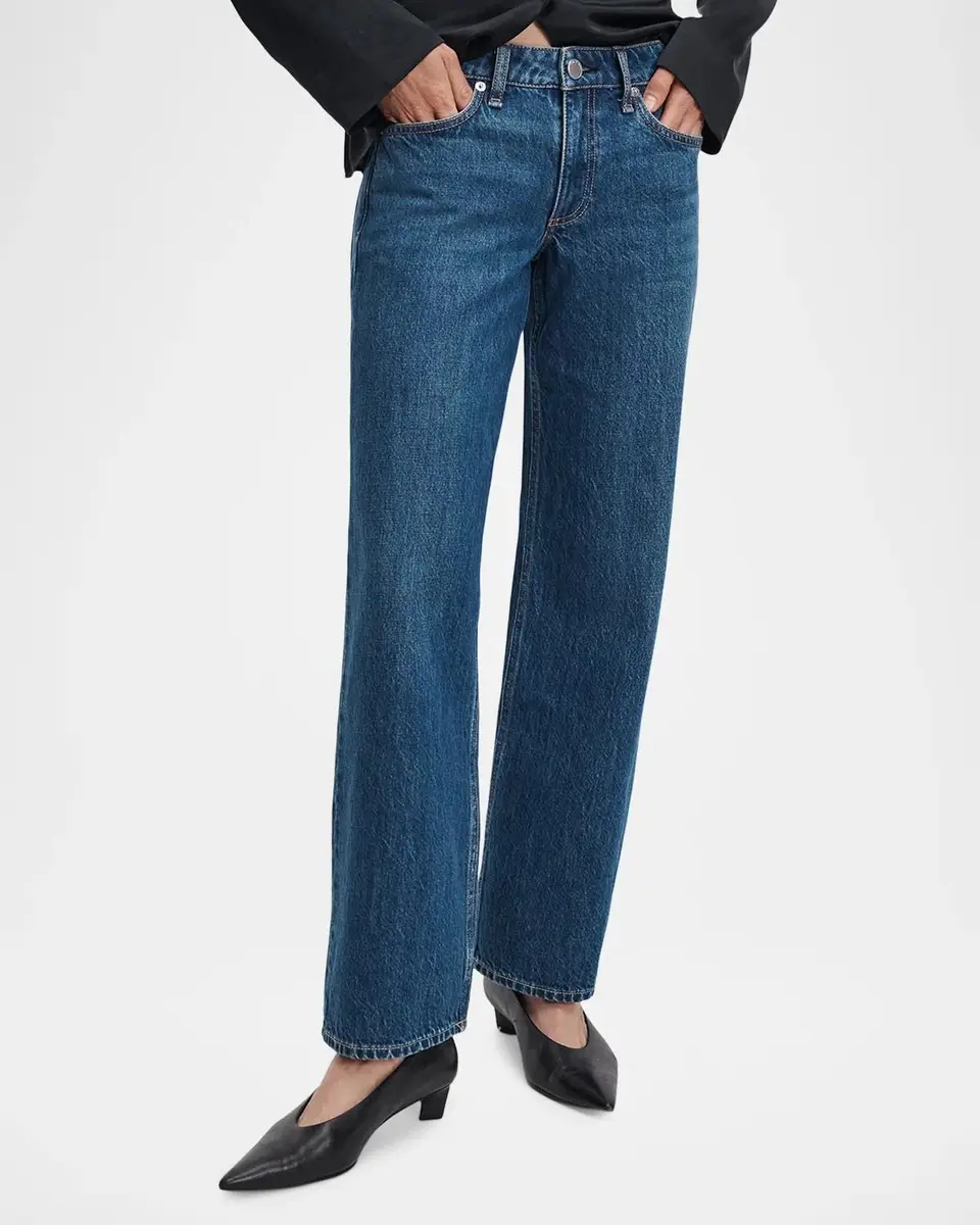 rag & bone Cam Low-Rise Ankle Straight Jeans | Thumbnail 4