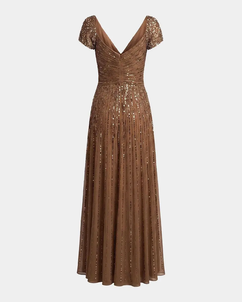 Mac Duggal Embellished Mesh Fit-&-Flare Gown | Thumbnail 5