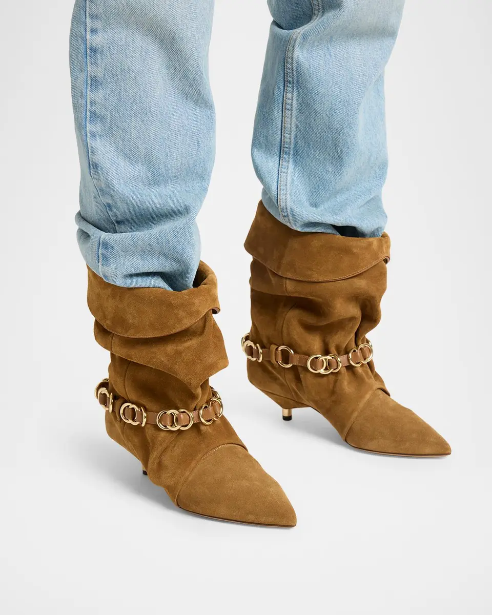 Isabel Marant Edrik Rings 45MM Suede Ankle Boots | Thumbnail 2