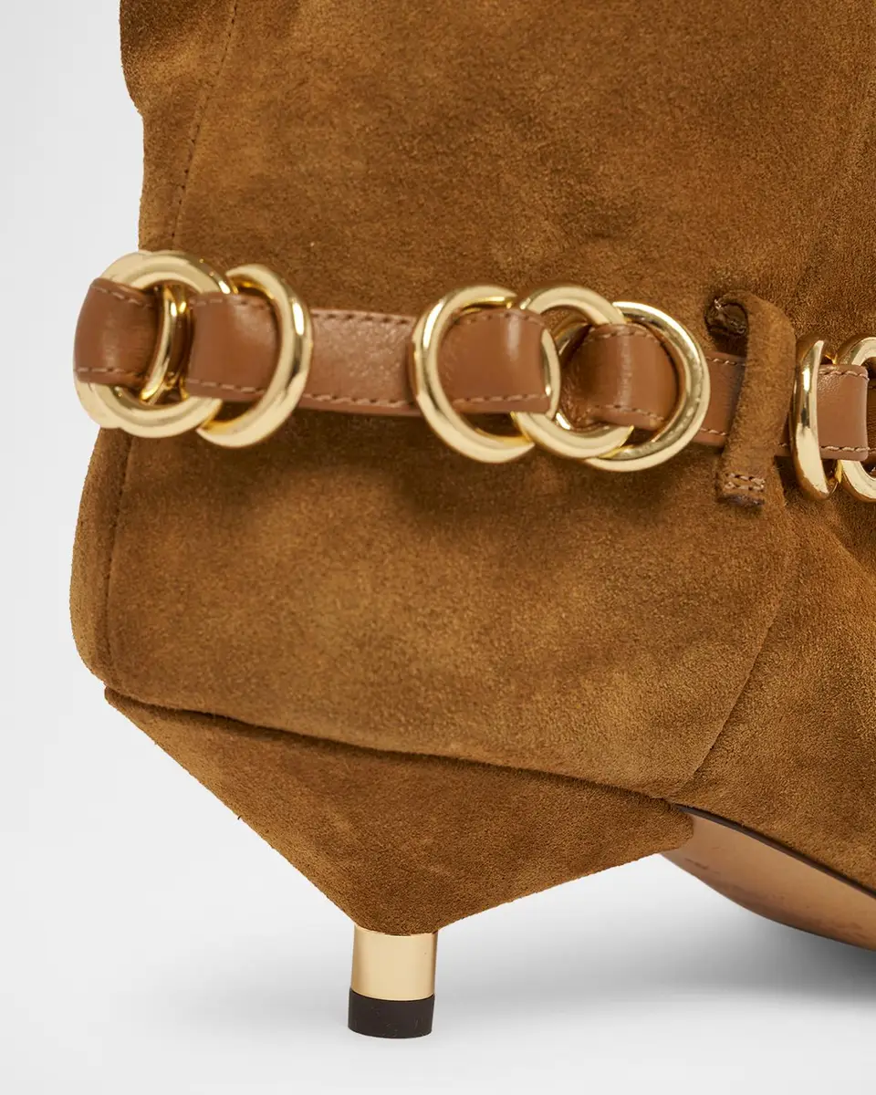 Isabel Marant Edrik Rings 45MM Suede Ankle Boots | Thumbnail 5