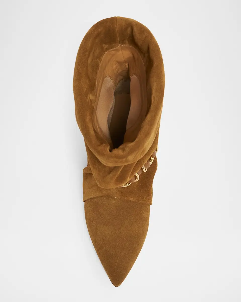 Isabel Marant Edrik Rings 45MM Suede Ankle Boots | Thumbnail 6