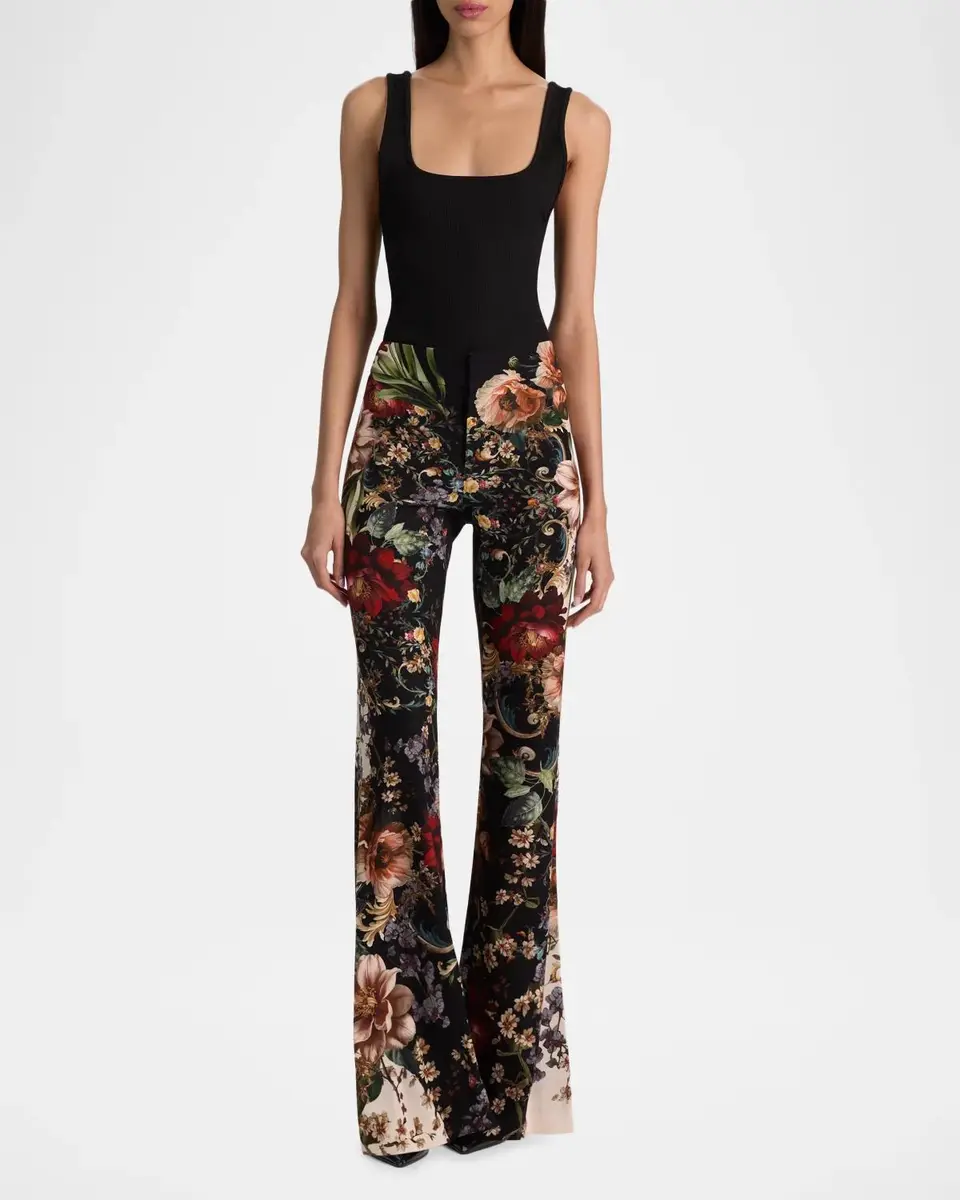 Alice + Olivia Andrew Floral Bootcut Slim-Fit Pants | Thumbnail 2