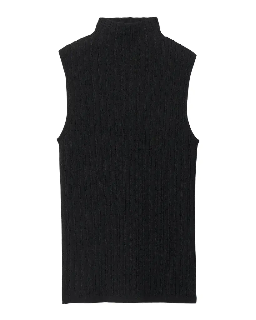 rag & bone Rhodes Sleeveless Ribbed Mock-Neck Top