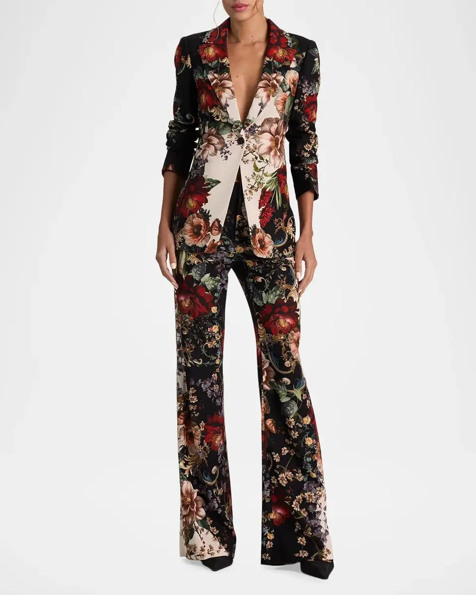Alice + Olivia Breann Floral Fitted Blazer | Thumbnail 2