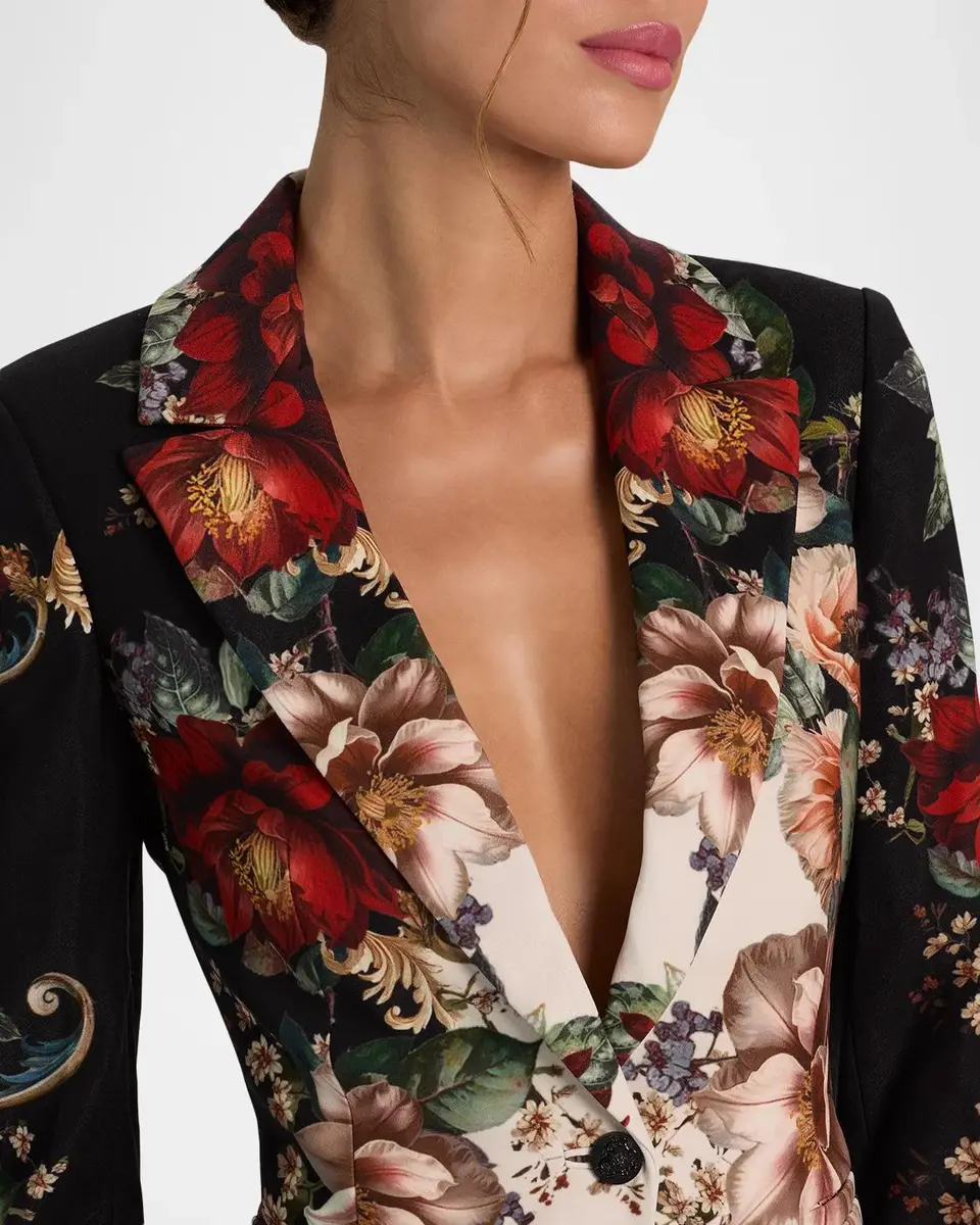Alice + Olivia Breann Floral Fitted Blazer | Thumbnail 5