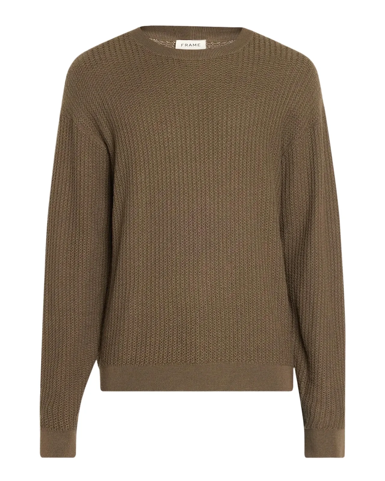 Textured Wool Crewneck Sweater