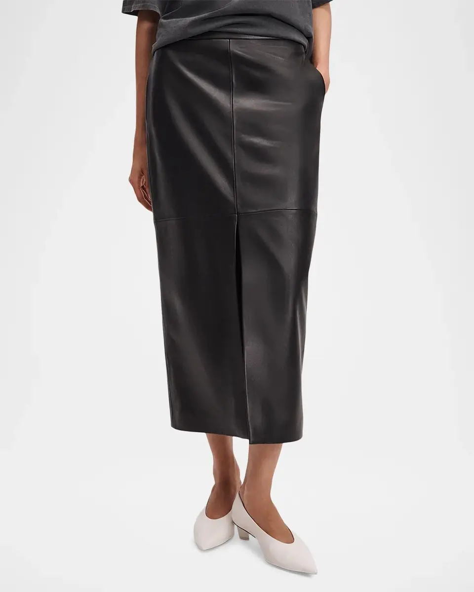 rag & bone Bessie Leather Midi Skirt | Thumbnail 4 rag & bone Bessie Leather Midi Skirt | Thumbnail 4