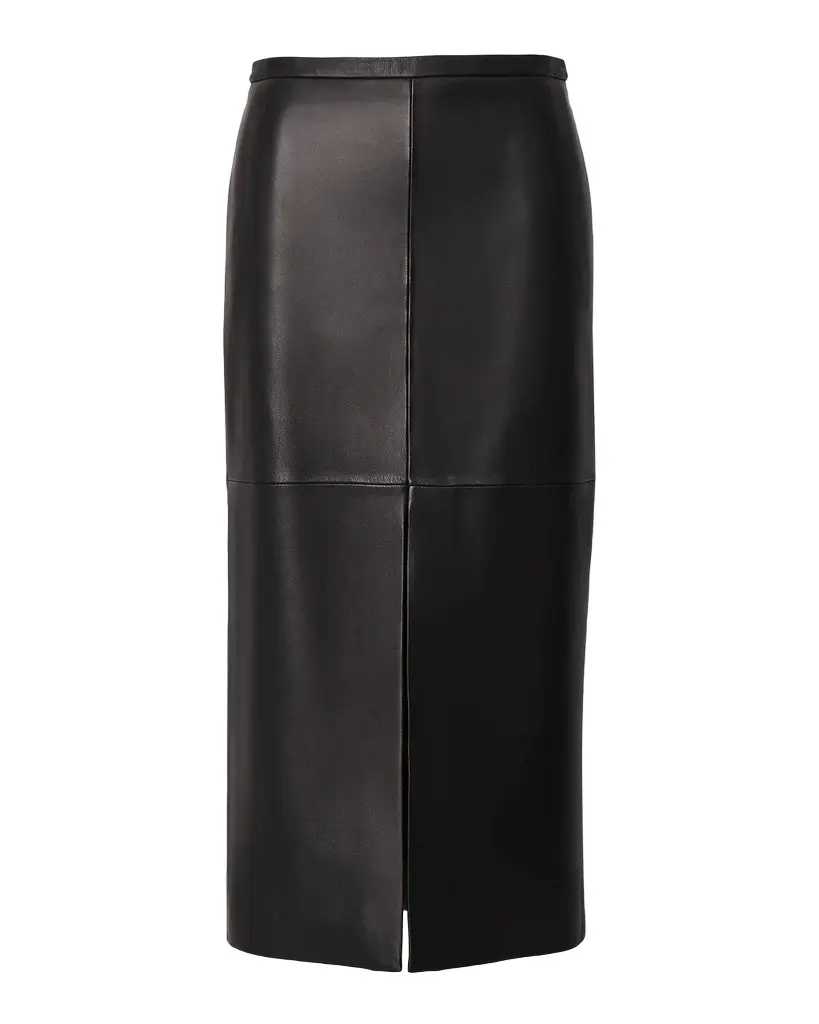 rag & bone Bessie Leather Midi Skirt