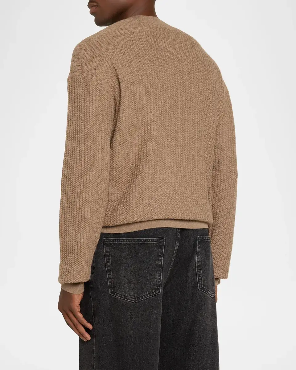 Frame Textured Wool Crewneck Sweater | Thumbnail 3 Frame Textured Wool Crewneck Sweater | Thumbnail 3
