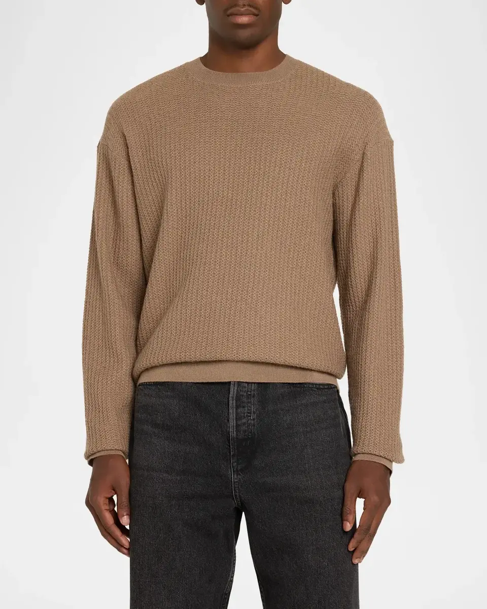 Frame Textured Wool Crewneck Sweater | Thumbnail 4 Frame Textured Wool Crewneck Sweater | Thumbnail 4