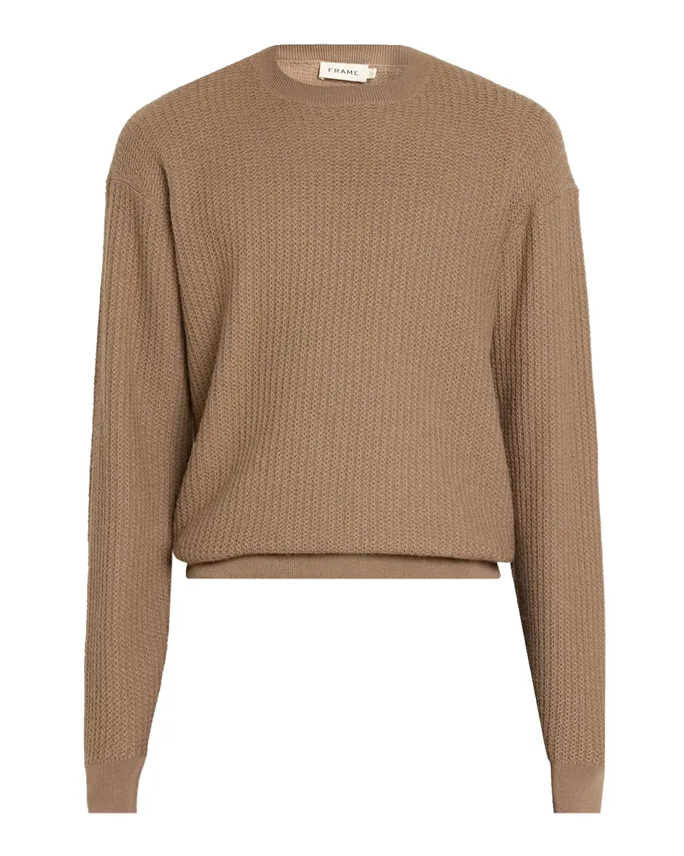 Frame Textured Wool Crewneck Sweater | Thumbnail 5 Frame Textured Wool Crewneck Sweater | Thumbnail 5