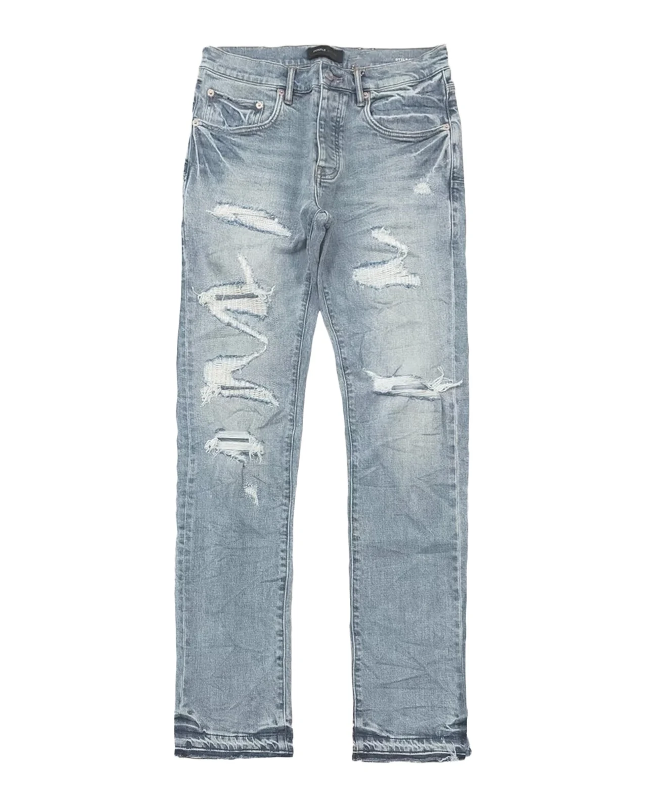 Layered Distressed Jeans Layered Distressed Jeans