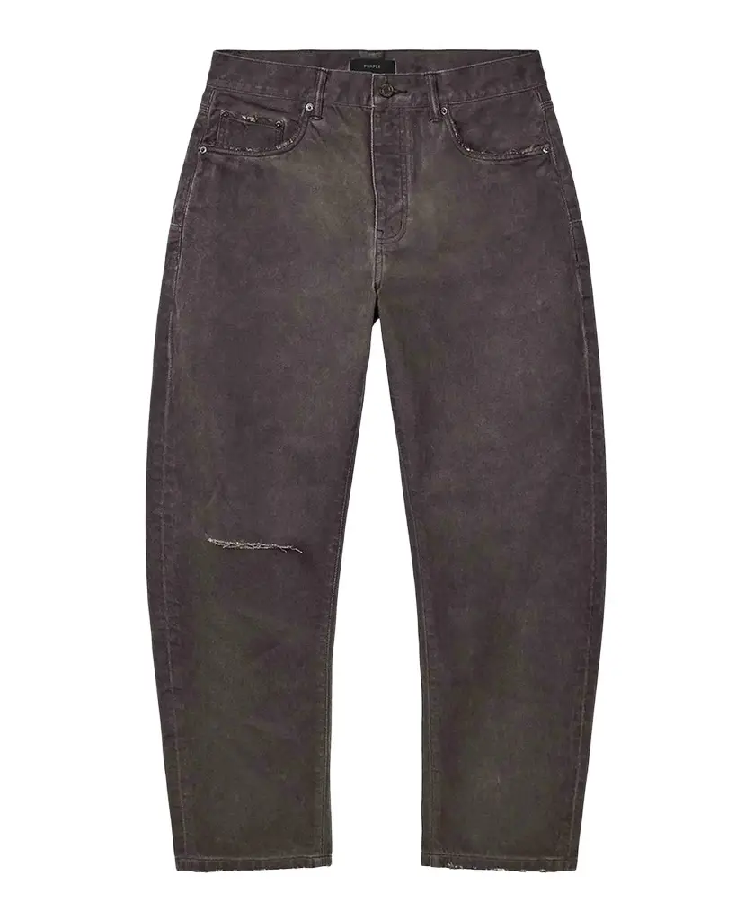 PURPLE Overdye Destroyed Straight Jeans | Image 1 PURPLE Overdye Destroyed Straight Jeans | Image 1