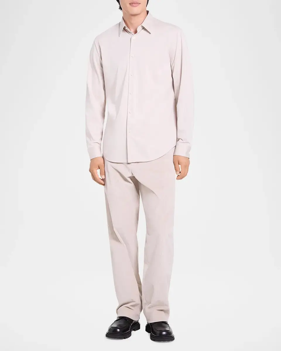 Theory Men's Sylvain Shirt in Structure Knit | Thumbnail 2 Theory Men's Sylvain Shirt in Structure Knit | Thumbnail 2