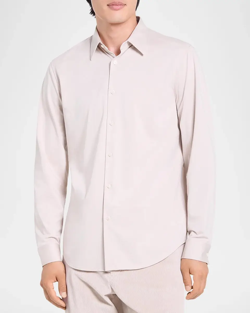 Theory Men's Sylvain Shirt in Structure Knit | Thumbnail 4 Theory Men's Sylvain Shirt in Structure Knit | Thumbnail 4