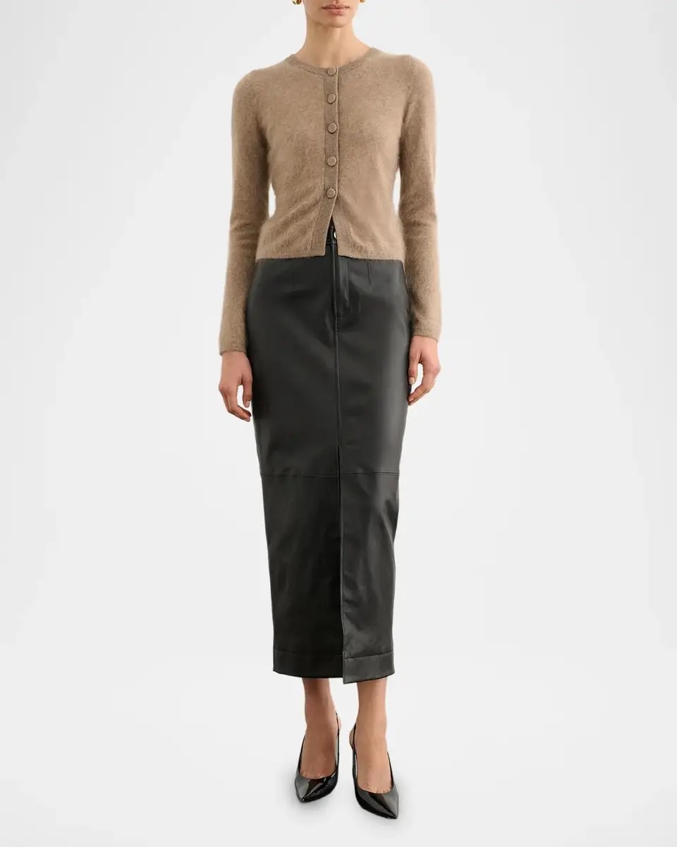 Toccin Meg Faux Leather Midi Skirt | Thumbnail 2 Toccin Meg Faux Leather Midi Skirt | Thumbnail 2