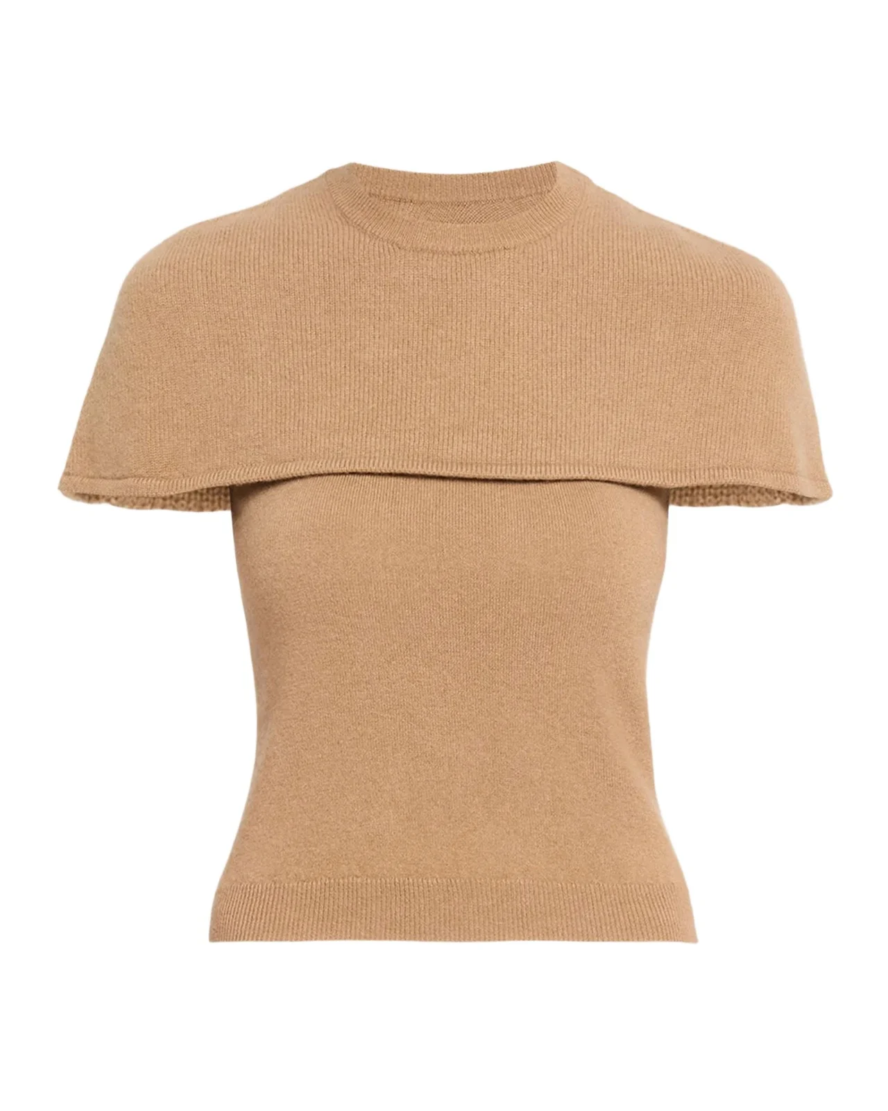 Yuki Short-Sleeve Cashmere Cape Top Yuki Short-Sleeve Cashmere Cape Top