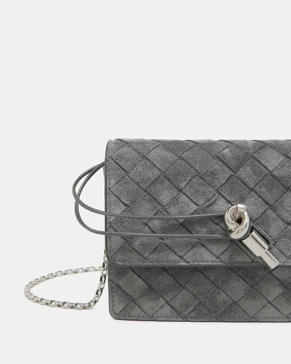 Bottega Veneta Andiamo Suede Wallet-On-Chain | Thumbnail 6