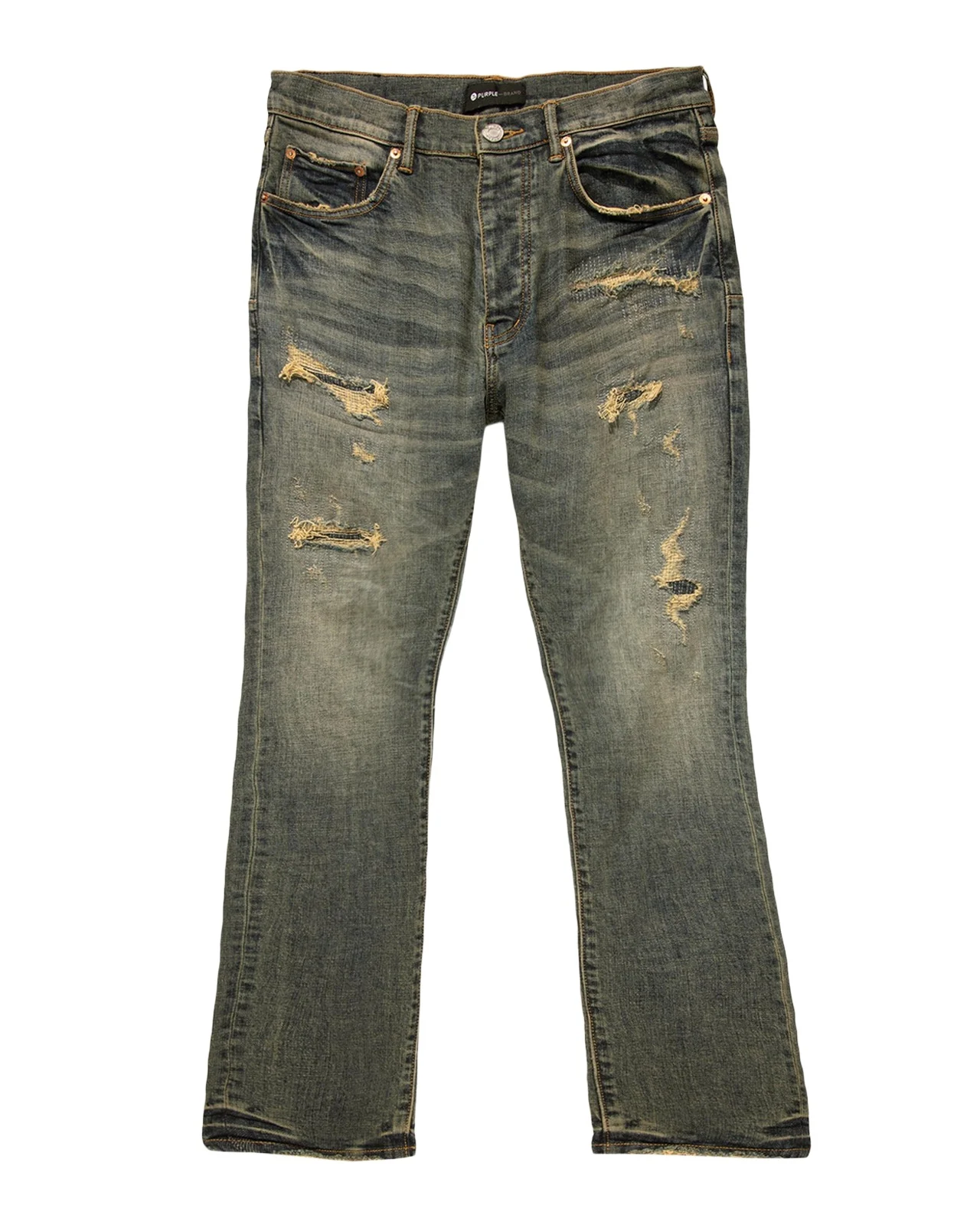 Quilted Destroyed Bootcut Jeans Quilted Destroyed Bootcut Jeans