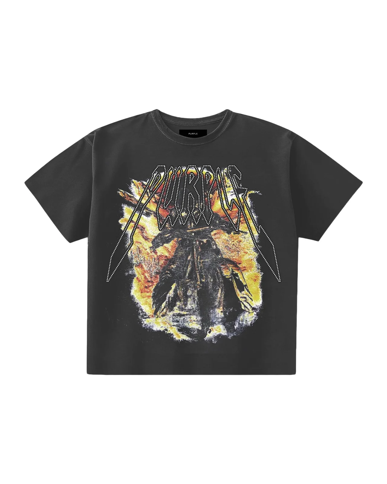 Embellished Textured Graphic Cotton T-Shirt Embellished Textured Graphic Cotton T-Shirt