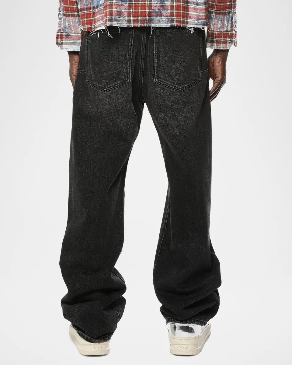 PURPLE P018 Logo Appliqué Wide-Leg Jeans | Thumbnail 2 PURPLE P018 Logo Appliqué Wide-Leg Jeans | Thumbnail 2