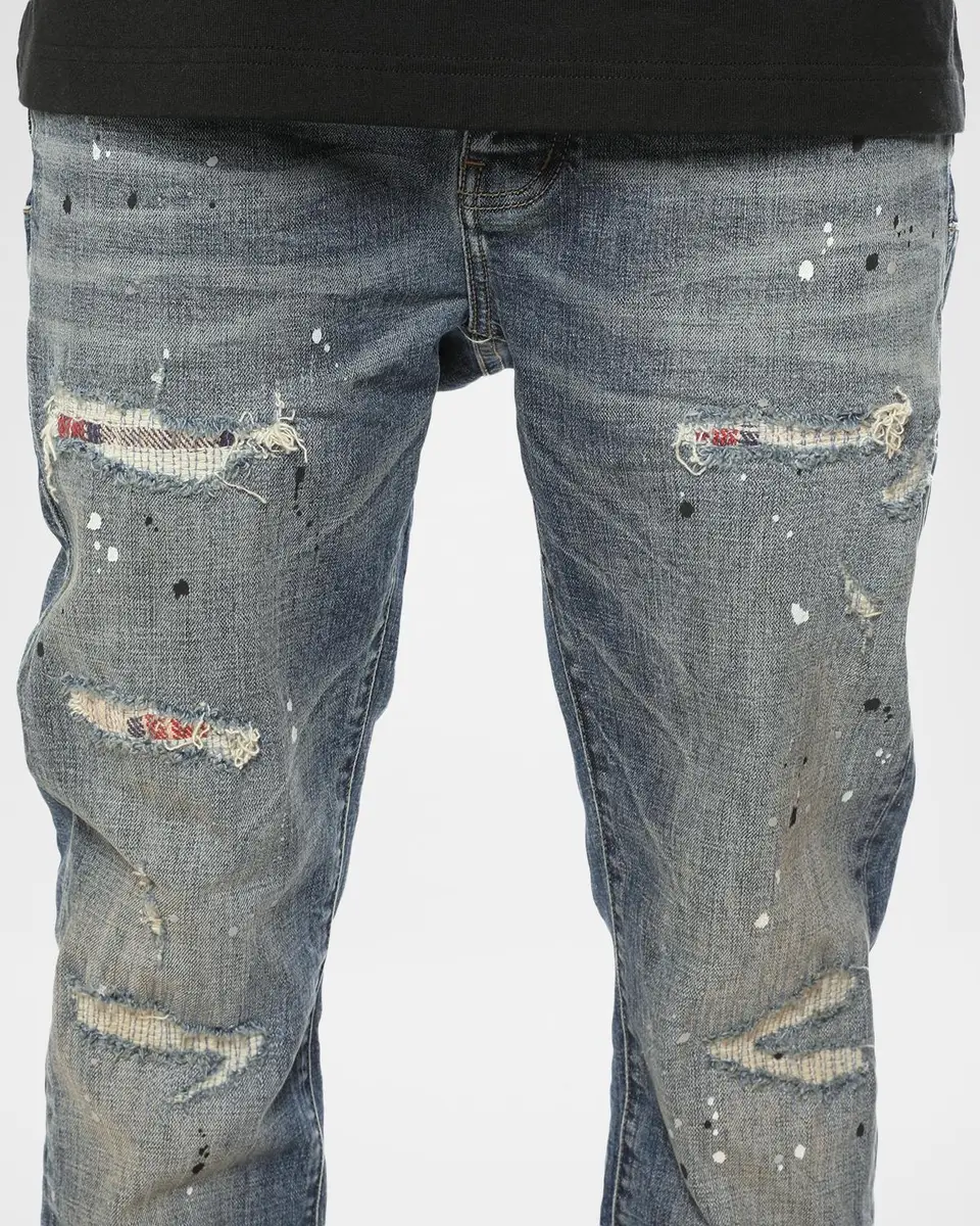 PURPLE Paint Repair Skinny Jeans | Thumbnail 4 PURPLE Paint Repair Skinny Jeans | Thumbnail 4