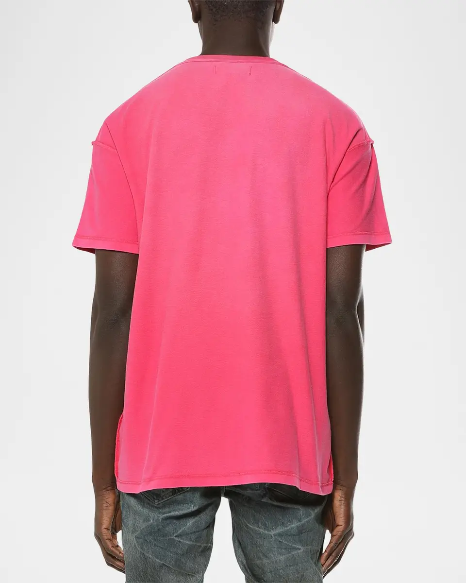 PURPLE Men's Textured Logo T-Shirt | Thumbnail 2