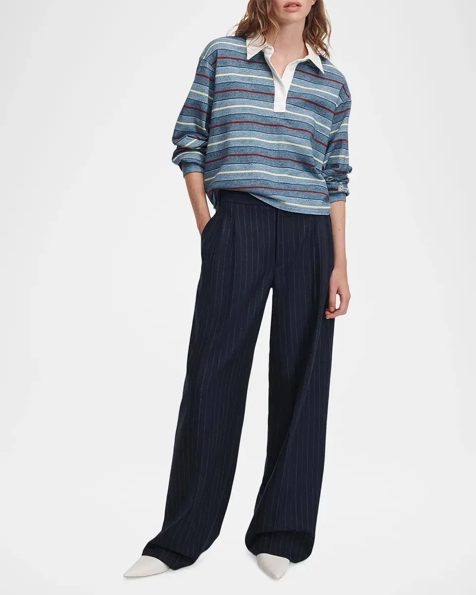 rag & bone rb Miramar Striped Cotton Terry Rugby Polo Shirt | Thumbnail 2 rag & bone rb Miramar Striped Cotton Terry Rugby Polo Shirt | Thumbnail 2