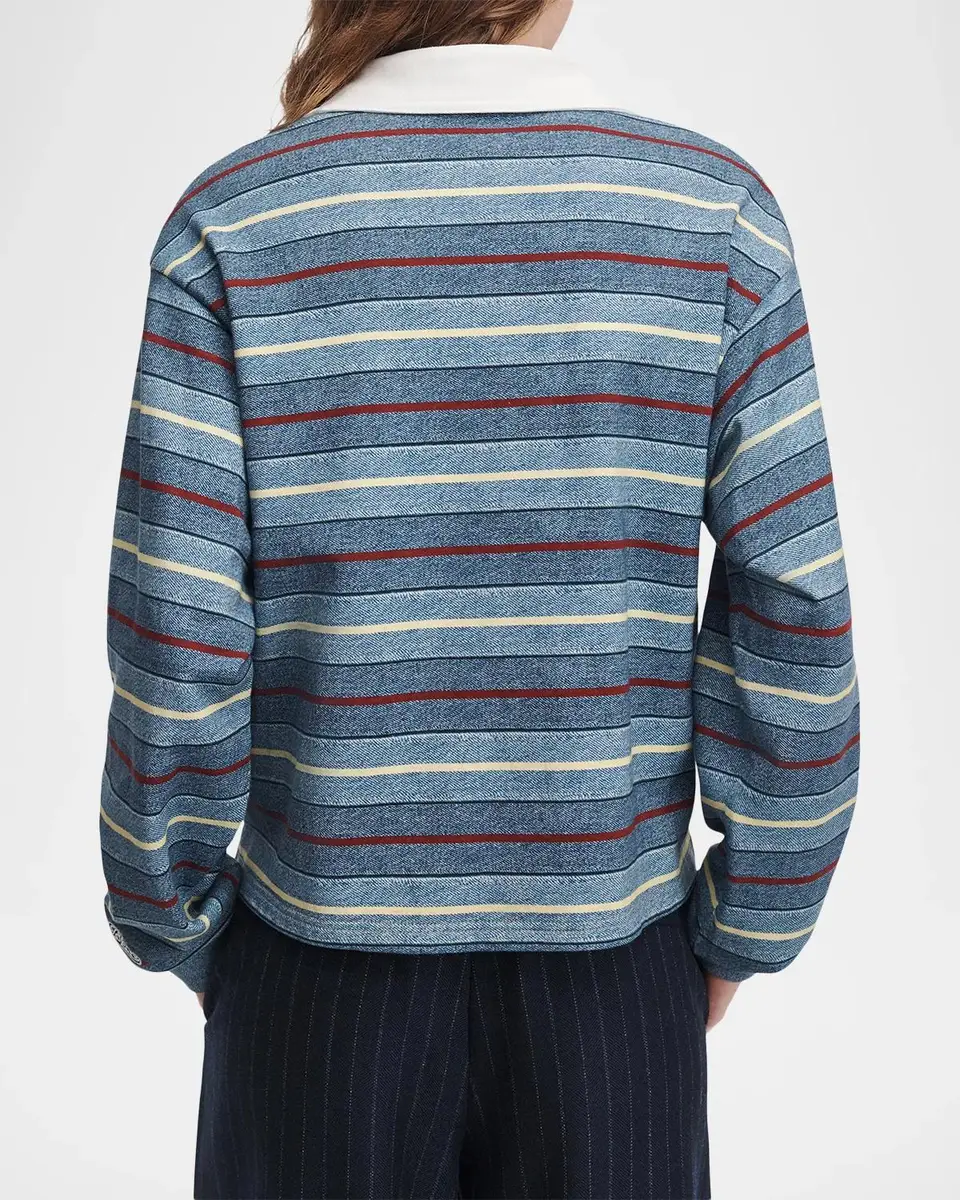 rag & bone rb Miramar Striped Cotton Terry Rugby Polo Shirt | Thumbnail 3 rag & bone rb Miramar Striped Cotton Terry Rugby Polo Shirt | Thumbnail 3