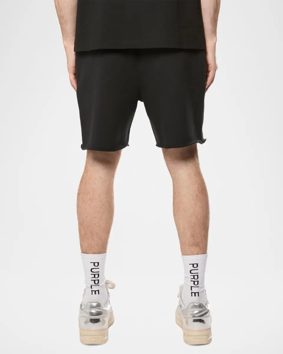 PURPLE Men's Paint Overlay Heavyweight Fleece Shorts | Thumbnail 2 PURPLE Men's Paint Overlay Heavyweight Fleece Shorts | Thumbnail 2