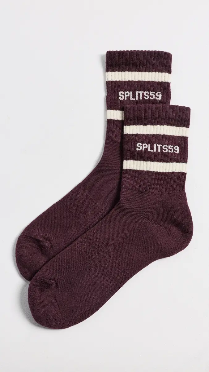 Splits59 Logo Stripe Quarter Socks | Thumbnail 2