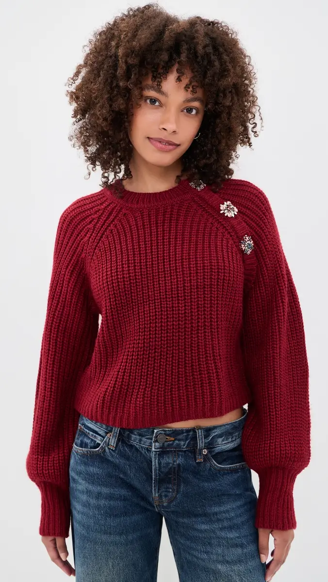 Cinq à Sept Keren Baroque Embellished Pullover | Thumbnail 2 Cinq à Sept Keren Baroque Embellished Pullover | Thumbnail 2