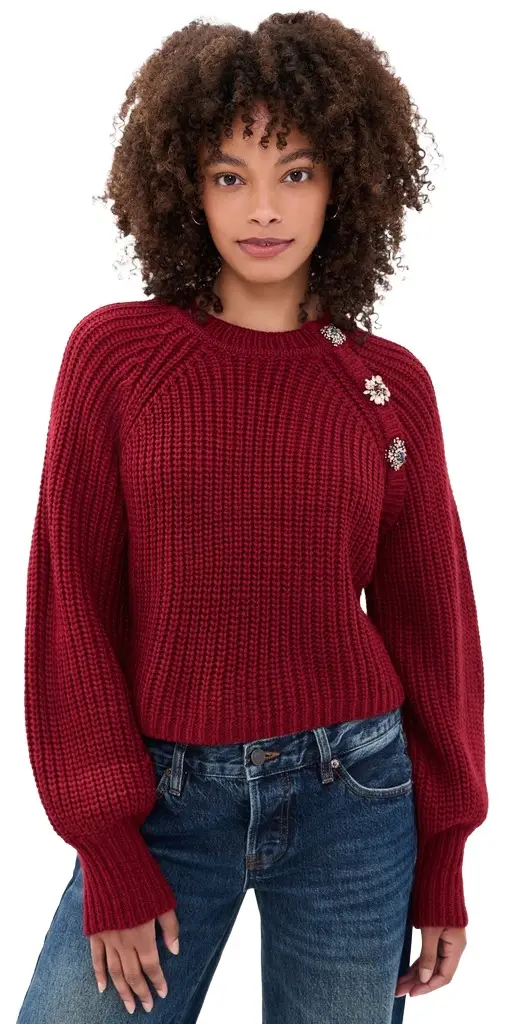 Cinq à Sept Keren Baroque Embellished Pullover