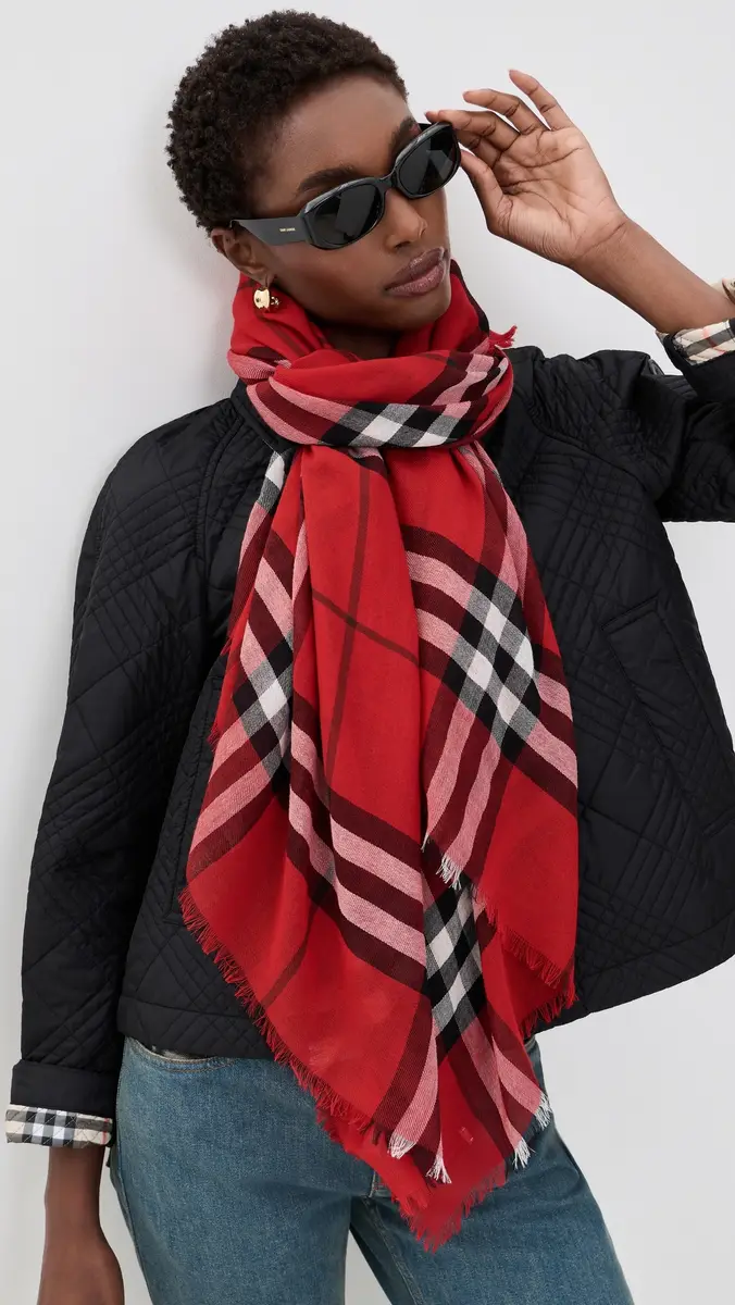 Burberry Wide Check Wool Scarf | Thumbnail 3 Burberry Wide Check Wool Scarf | Thumbnail 3