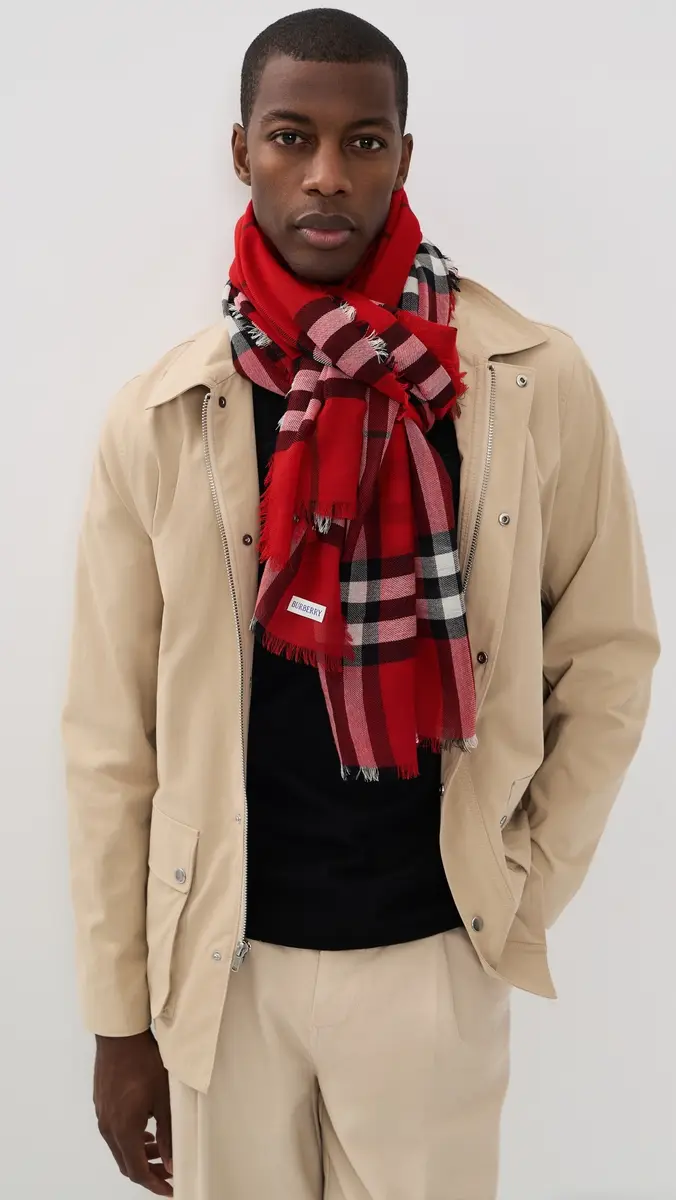 Burberry Wide Check Wool Scarf | Thumbnail 4 Burberry Wide Check Wool Scarf | Thumbnail 4