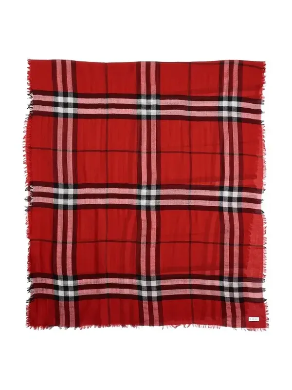 Burberry Wide Check Wool Scarf