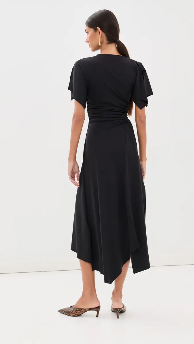 Victoria Beckham Blousey Midi Dress | Thumbnail 3 Victoria Beckham Blousey Midi Dress | Thumbnail 3