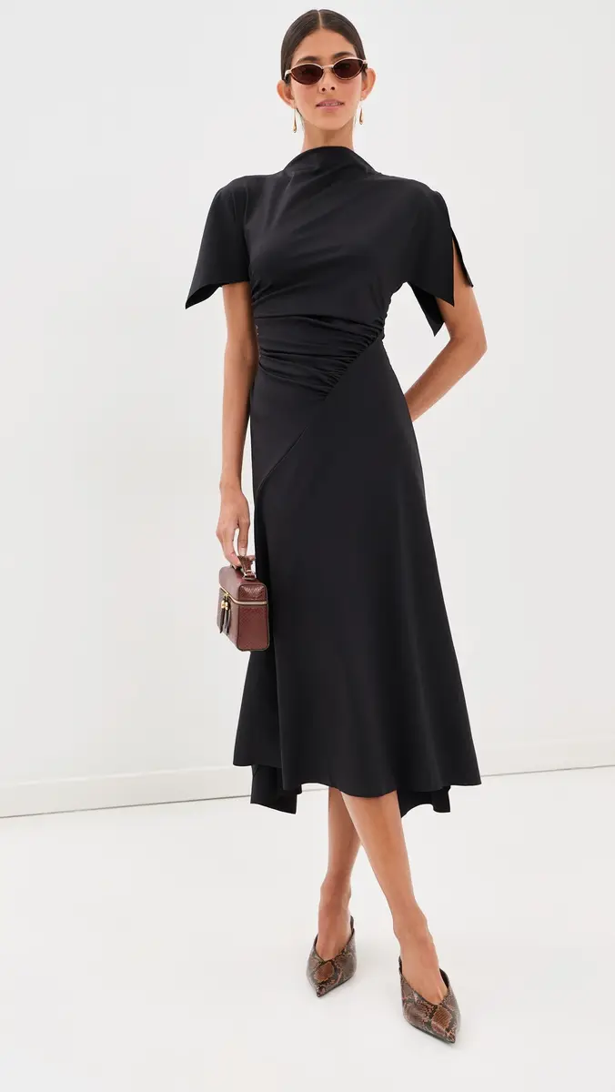 Victoria Beckham Blousey Midi Dress | Thumbnail 5 Victoria Beckham Blousey Midi Dress | Thumbnail 5
