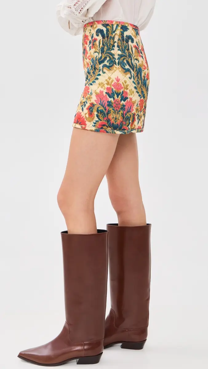 Farm Rio Jacquard Arabesque Matelasse Reversible Mini Skirt | Thumbnail 4 Farm Rio Jacquard Arabesque Matelasse Reversible Mini Skirt | Thumbnail 4