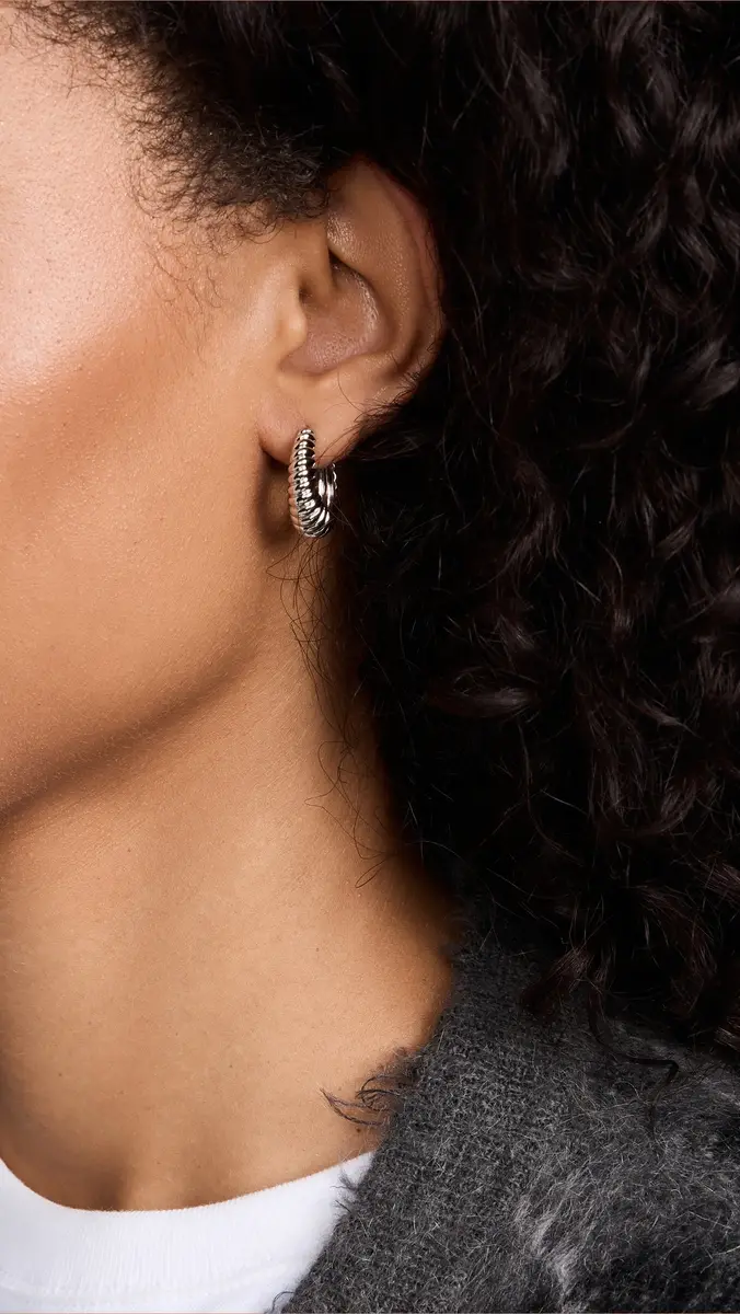 Luv AJ The Ridged Marbella Hoops | Thumbnail 3 Luv AJ The Ridged Marbella Hoops | Thumbnail 3