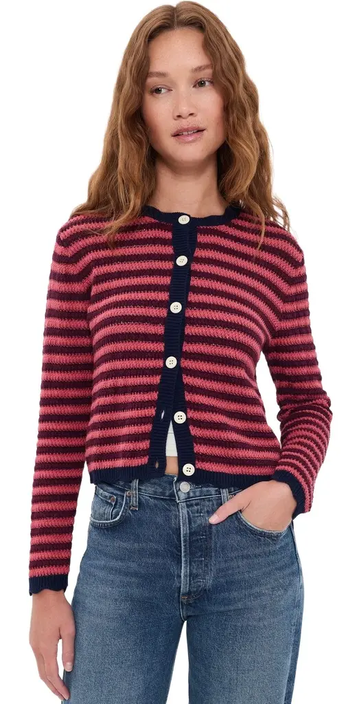 Birds of Paradis Vento Striped Cardigan | Image 1 Birds of Paradis Vento Striped Cardigan | Image 1