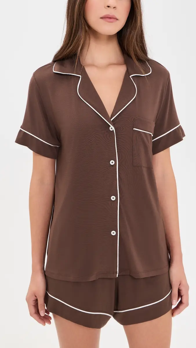 Eberjey Gisele Relaxed Shorts Pajama Set | Thumbnail 2 Eberjey Gisele Relaxed Shorts Pajama Set | Thumbnail 2