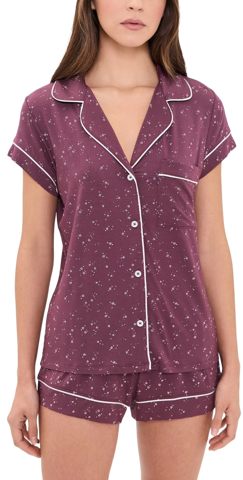 Eberjey Gisele Printed Shortie PJ Set