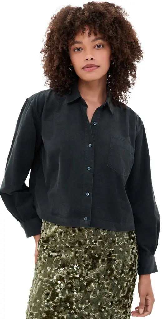 Birds of Paradis Nessa Button Down Shirt Deep Teal L | Image 1 Birds of Paradis Nessa Button Down Shirt Deep Teal L | Image 1