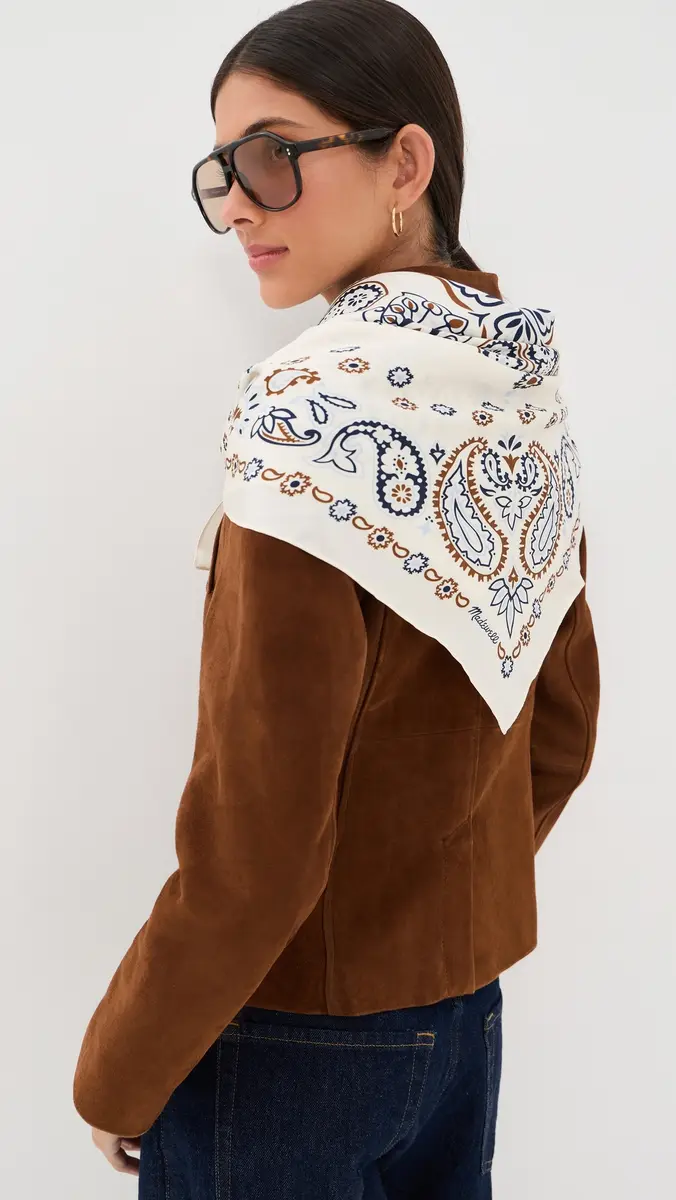Madewell Medium Silk Bandana | Thumbnail 3 Madewell Medium Silk Bandana | Thumbnail 3