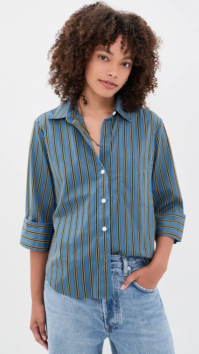 Madewell The Signature Stripe Button Down Shirt | Thumbnail 2