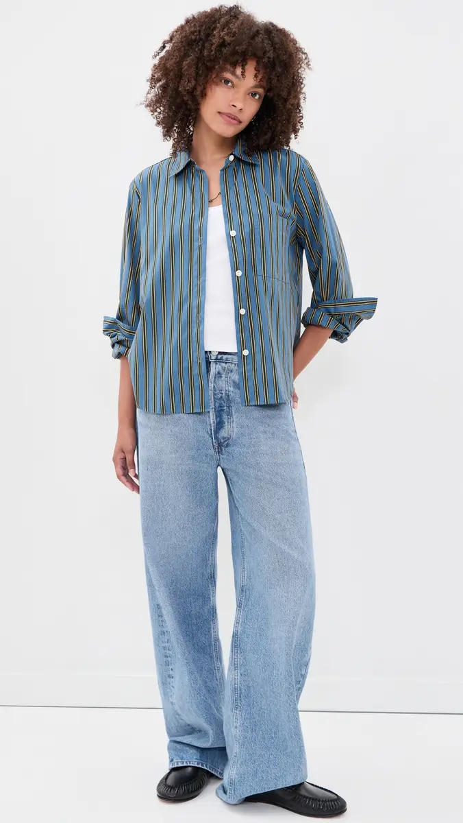 Madewell The Signature Stripe Button Down Shirt | Thumbnail 5