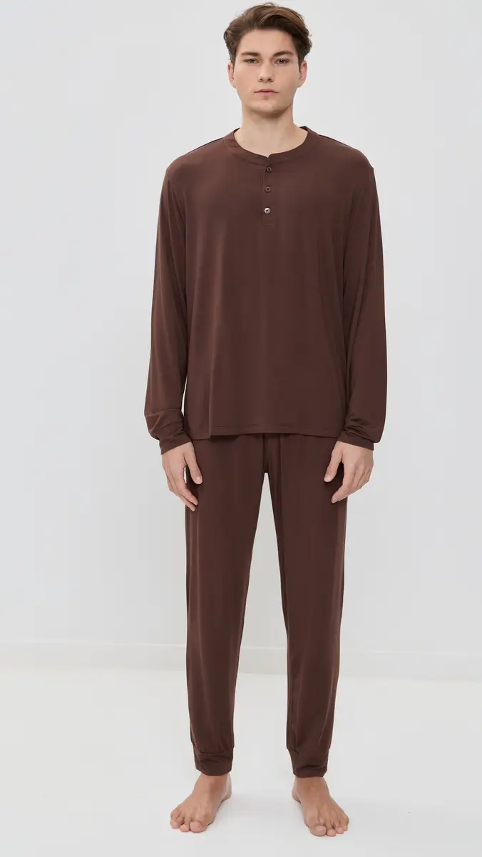 Eberjey Henry Long PJ Set | Thumbnail 2 Eberjey Henry Long PJ Set | Thumbnail 2